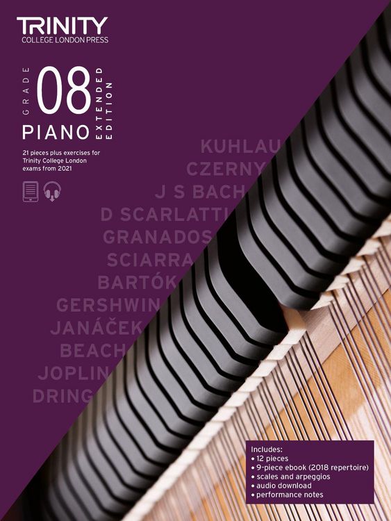 Produktbild: Trinity College London Piano Exam Pieces Plus Exercises From 2021: Grade 8 - Extended Edition