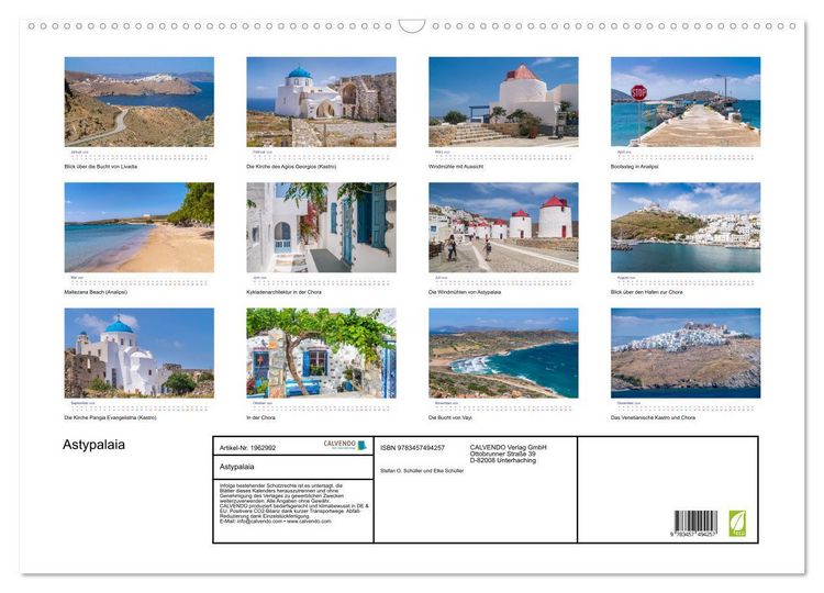 Produktbild: Astypalaia (Wandkalender 2026 DIN A2 quer), CALVENDO Monatskalender