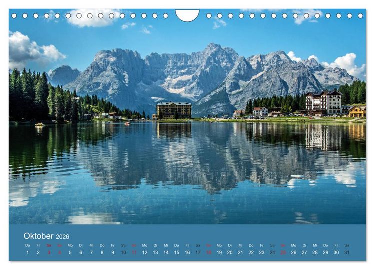 Produktbild: Dolomiten - Bezaubernde Giganten (Wandkalender 2026 DIN A4 quer), CALVENDO Monatskalender