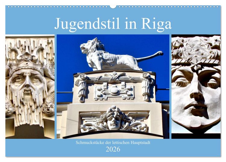 Produktbild: Jugendstil in Riga - Schmuckst&uuml;cke der lettischen Hauptstadt (Wandkalender 2026 DIN A2 quer), CALVENDO Monatskalender