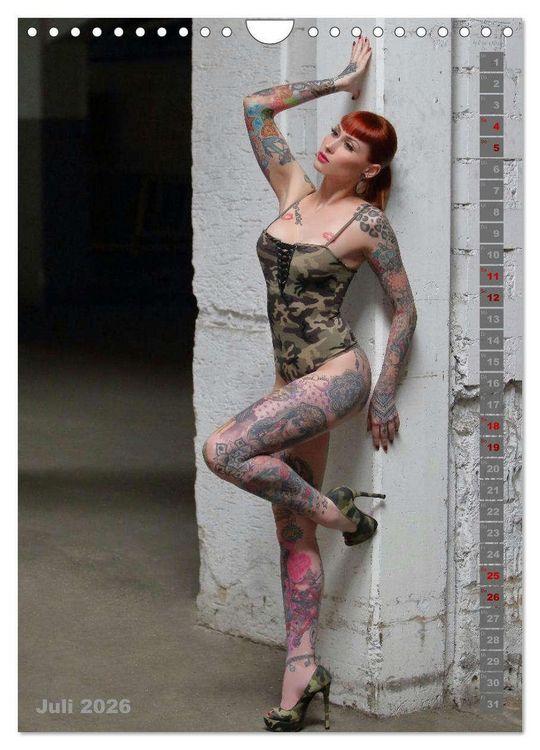 Produktbild: Beauty Tattoo Girls 2026 (Wandkalender 2026 DIN A4 hoch), CALVENDO Monatskalender