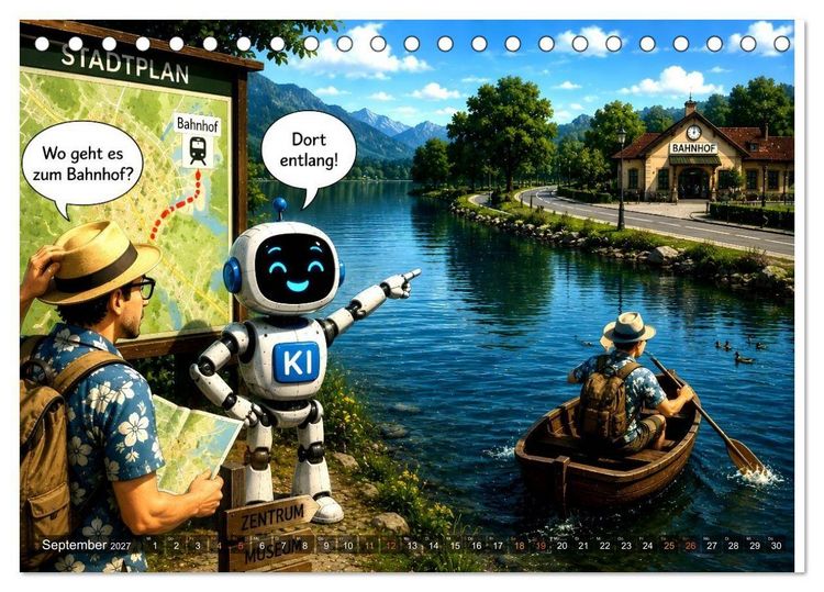 Produktbild: L&uuml;genbeutel und Schummellottchen - 12 Monate voller Ausreden, Tricks und kreativer Wahrheiten (Tischkalender 2027 DIN A5 quer), CALVENDO Monatskalender