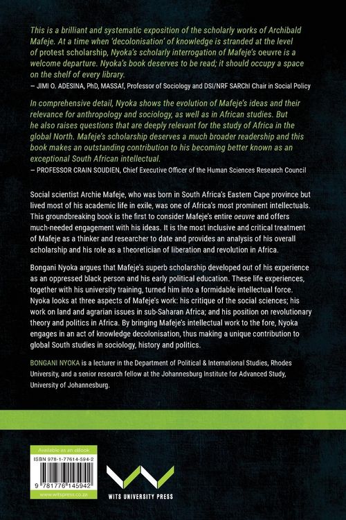 Produktbild: The Social and Political Thought of Archie Mafeje