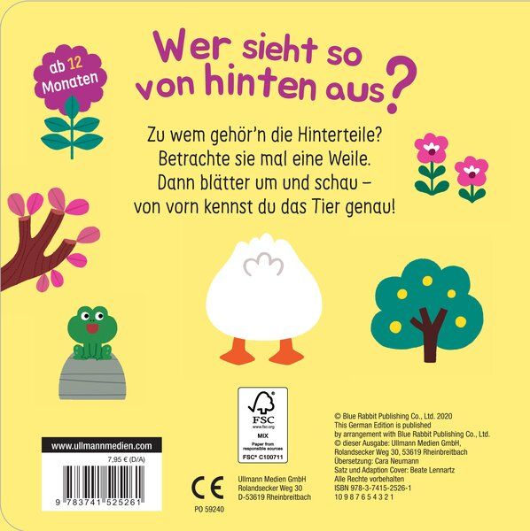 Produktbild: Wer sieht so von hinten aus? - Bl&auml;tter um und find&acute;s heraus!