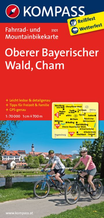 Produktbild: KOMPASS Fahrradkarte 3101 Oberer Bayerischer Wald - Cham 1:70.000