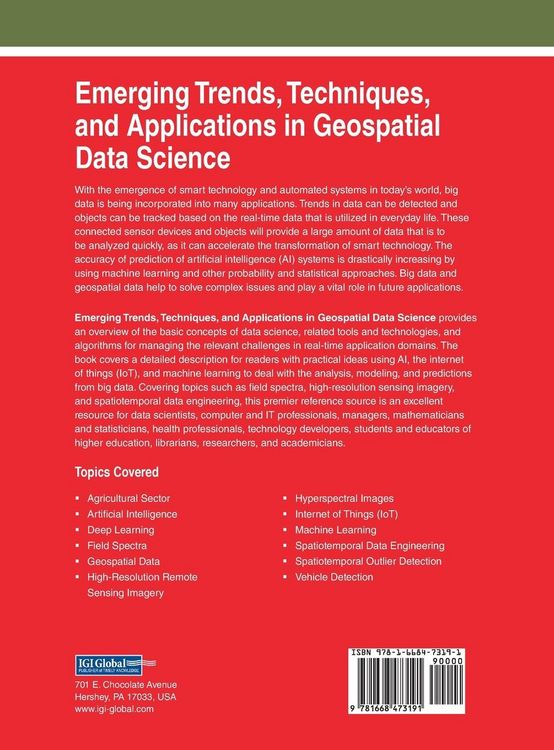 Produktbild: Emerging Trends, Techniques, and Applications in Geospatial Data Science