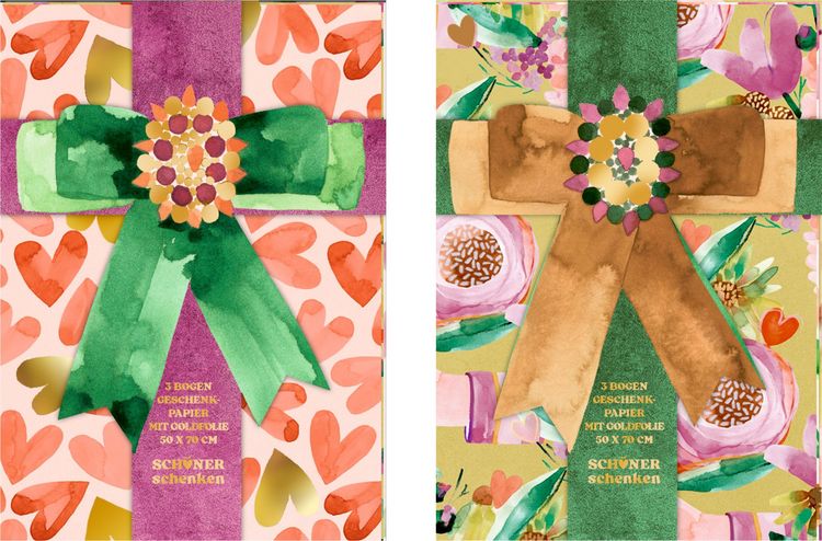 Produktbild: Geschenkpapier-Bogen mit Goldfolie &ndash; Sch&ouml;ner Schenken