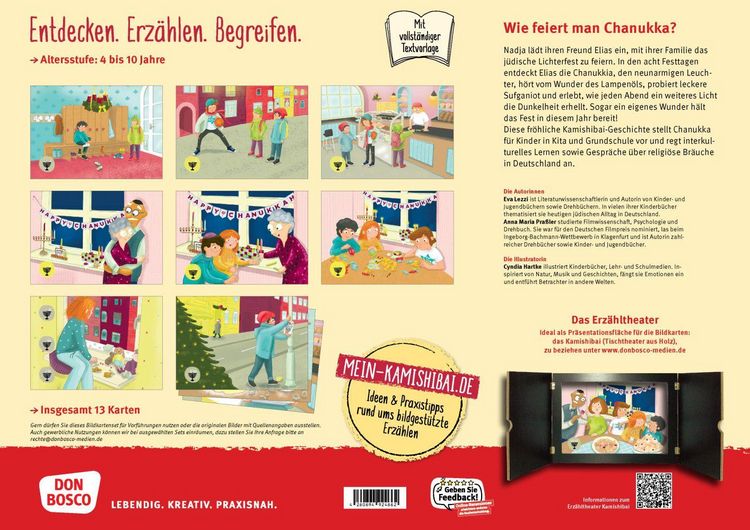 Produktbild: Nadja und Elias feiern Chanukka. Kamishibai Bildkartenset