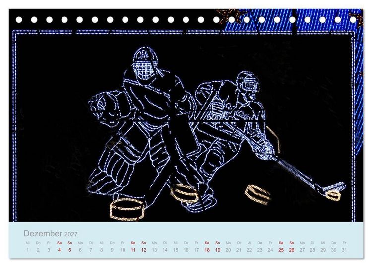 Produktbild: Eishockey! Schneller, h&auml;rter, das Powergame! (Tischkalender 2027 DIN A5 quer), CALVENDO Monatskalender