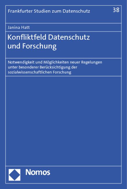 Produktbild: Konfliktfeld Datenschutz und Forschung
