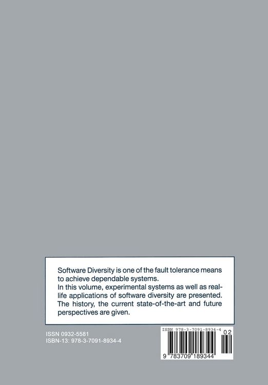 Produktbild: Software Diversity in Computerized Control Systems
