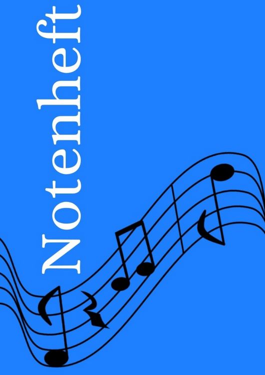 Produktbild: Notenheft: DIN A4 Notenlinienheft | 60 Seiten mit 12 Notenzeilen / Systeme pro Blatt | Papier 90g/m&sup2; | Musikheft mit Notenlinien