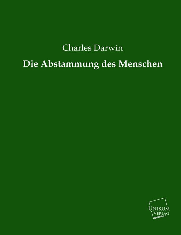 Produktbild: Darwin, C: Abstammung des Menschen