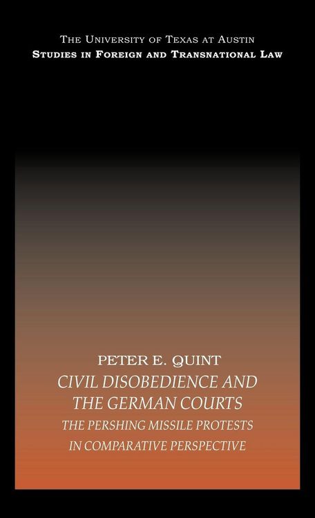 Produktbild: Civil Disobedience and the German Courts