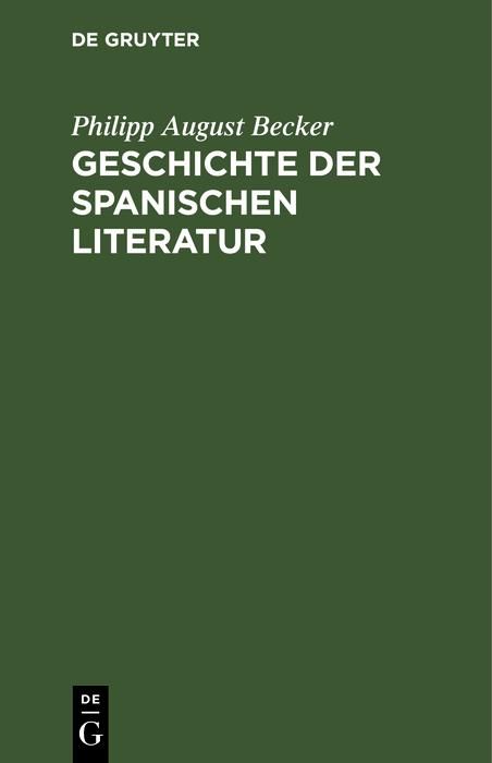 Produktbild: Geschichte der spanischen Literatur