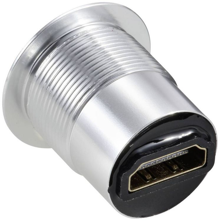 Produktbild: TRU COMPONENTS TC-11980452 HDMI Panel-Adapter Buchse HDMI-Buchse - HDMI-Buchse Silber Inhalt: 1 St.