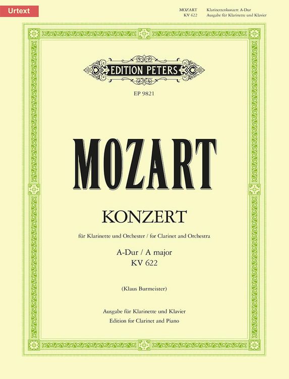 Produktbild: Mozart, W: Clarinet Concerto in a K622 (Edition for Clarinet