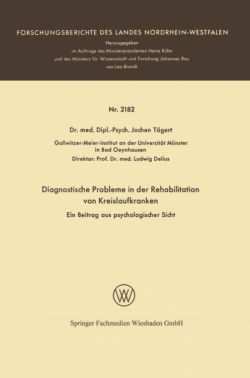 Produktbild: Diagnostische Probleme in der Rehabilitation von Kreislaufkranken