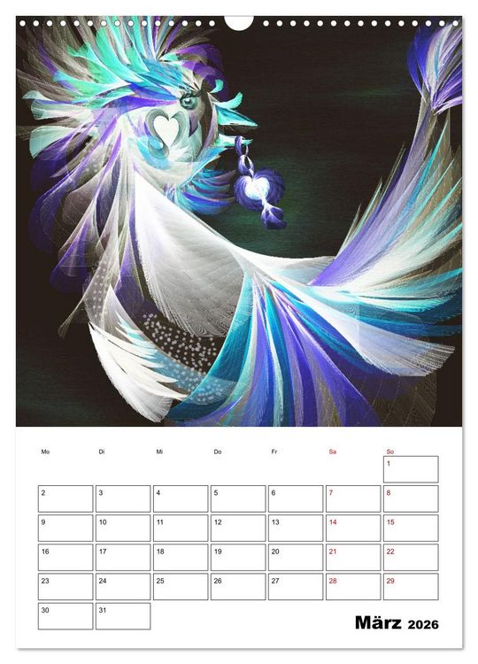 Produktbild: Zauberhaftes Textildesign (Wandkalender 2026 DIN A3 hoch), CALVENDO Monatskalender