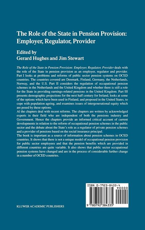 Produktbild: The Role of the State in Pension Provision: Employer, Regulator, Provider