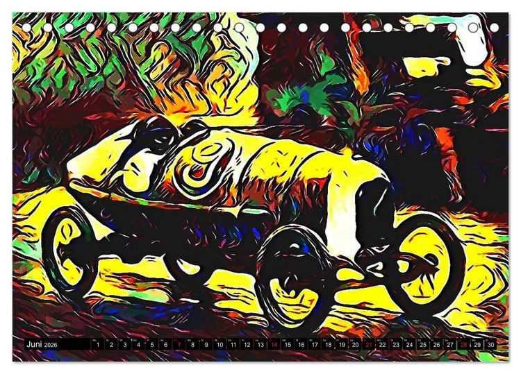 Produktbild: Automobil Voiture Car (Tischkalender 2026 DIN A5 quer), CALVENDO Monatskalender