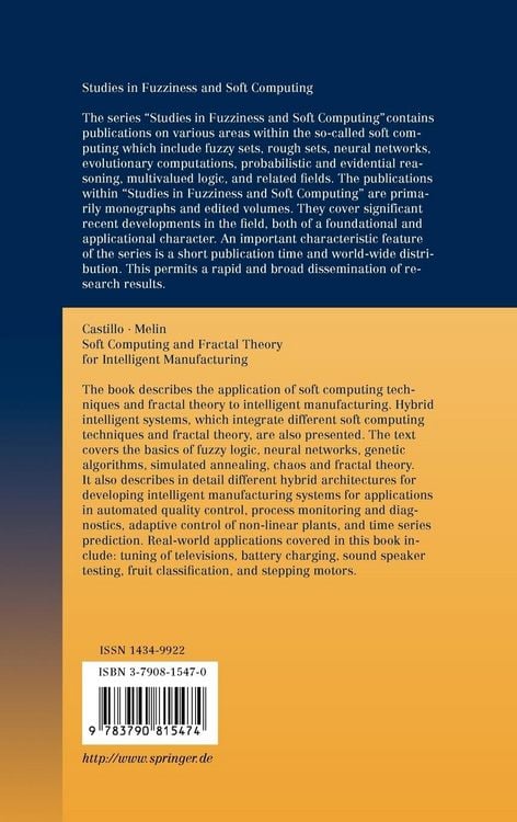 Produktbild: Soft Computing and Fractal Theory for Intelligent Manufacturing