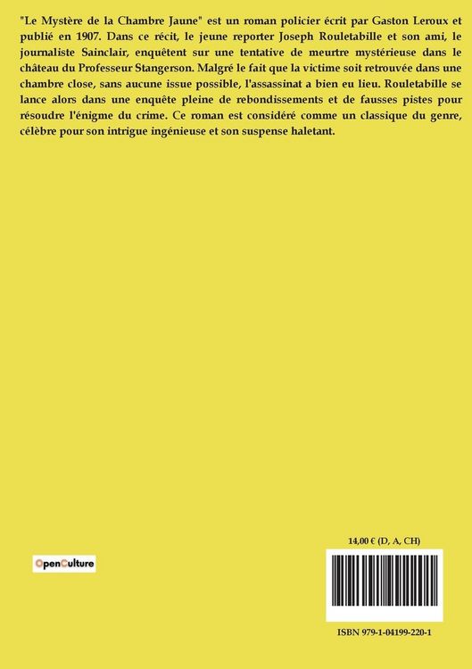 Produktbild: Le Myst&egrave;re de la Chambre Jaune