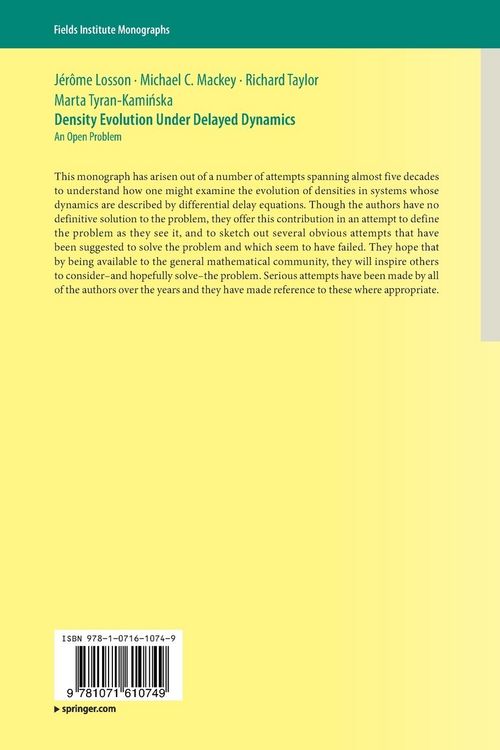 Produktbild: Density Evolution Under Delayed Dynamics