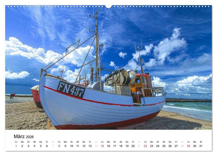 Produktbild: D&auml;nemark - Lyset Land (hochwertiger Premium Wandkalender 2026 DIN A2 quer), Kunstdruck in Hochglanz