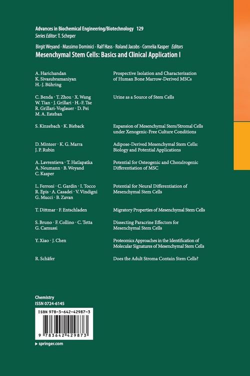 Produktbild: Mesenchymal Stem Cells - Basics and Clinical Application I