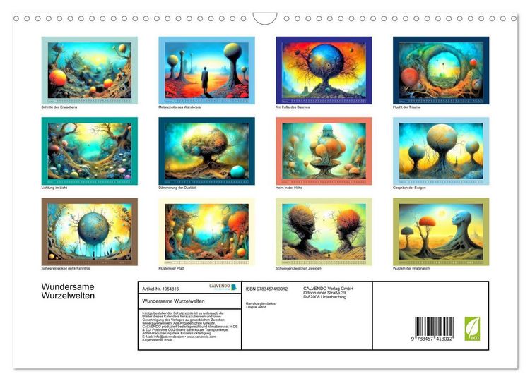 Produktbild: Wundersame Wurzelwelten (Wandkalender 2026 DIN A3 quer), CALVENDO Monatskalender