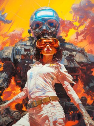 Produktbild: CALVENDO Puzzle Roboter in der galaktischen Welt | 1000 Teile Lege-Gr&ouml;&szlig;e 64x48cm Foto-Puzzle f&uuml;r gl&uuml;ckliche Stunden