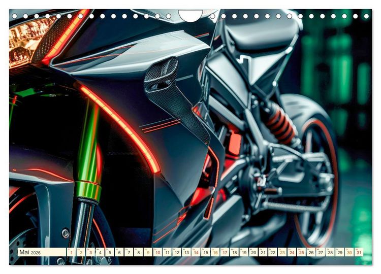 Produktbild: Blickpunkt Motorrad Sch&ouml;nheit im Design (Wandkalender 2026 DIN A4 quer), CALVENDO Monatskalender