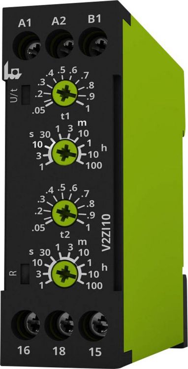 Produktbild: tele 125200 V2ZI10 12-240V AC/DC Zeitrelais Multifunktional 1 St. Zeitbereich: 0.05 s - 100 h 1 Wechsler