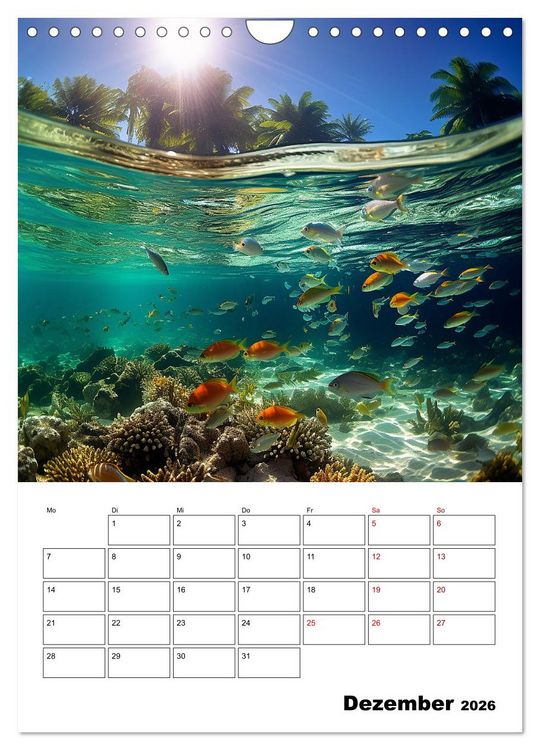 Produktbild: T&uuml;rkisblauer Genuss (Wandkalender 2026 DIN A4 hoch), CALVENDO Monatskalender