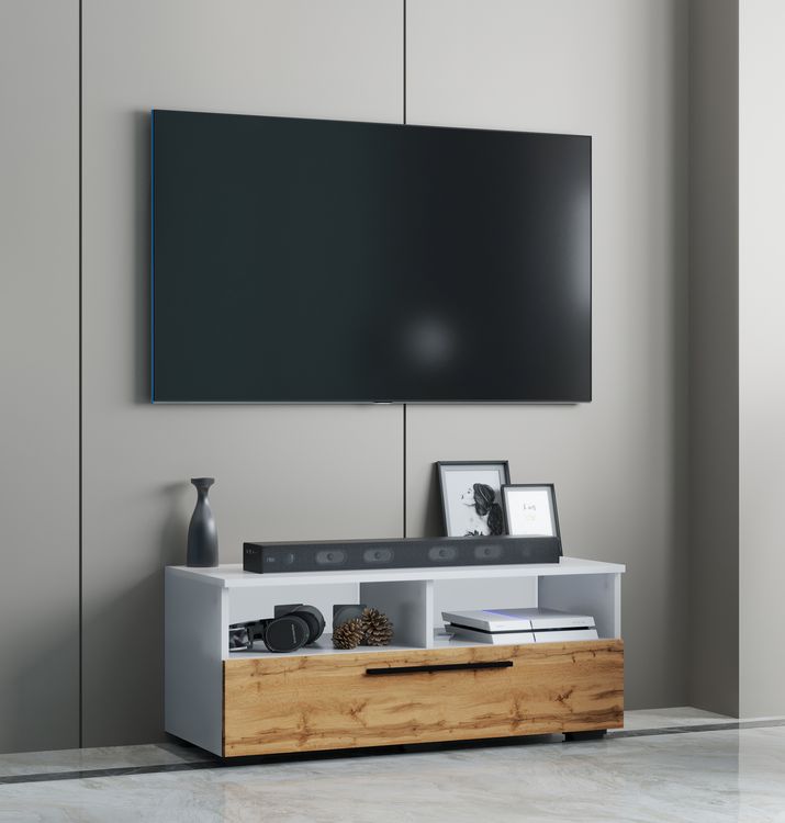 Produktbild: Holz TV Lowboard M&ouml;bel Fernsehschrank Arila L