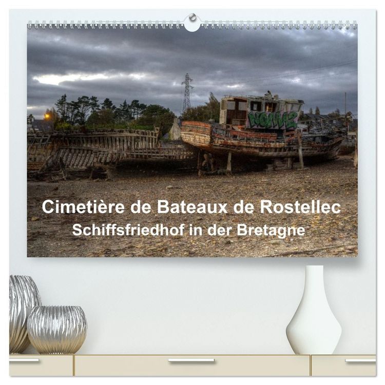Produktbild: Cimeti&egrave;re de Bateaux de Rostellec (hochwertiger Premium Wandkalender 2027 DIN A2 quer), Kunstdruck in Hochglanz