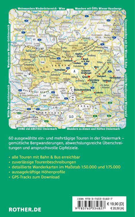 Produktbild: ROTHER Wanderbuch Wandern mit &Ouml;ffis - Steiermark. 60 Touren mit Bahn & Bus