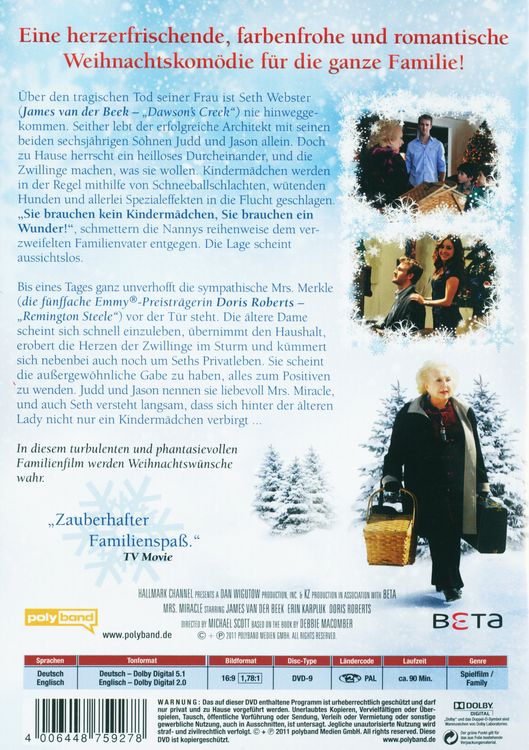 Produktbild: Mrs. Miracle - Ein zauberhaftes Kinderm&auml;dchen