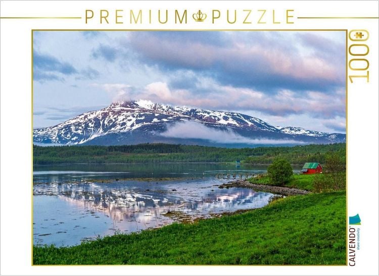 Produktbild: CALVENDO Puzzle Mitternachtslicht auf Senja | 1000 Teile Lege-Gr&ouml;&szlig;e 64x48cm Foto-Puzzle f&uuml;r gl&uuml;ckliche Stunden