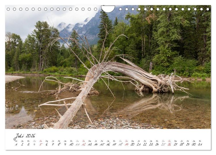 Produktbild: Glacier National Park Montana - USA (Wandkalender 2026 DIN A4 quer), CALVENDO Monatskalender