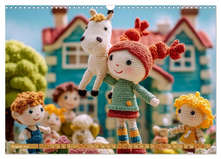 Produktbild: Amigurumi Erz&auml;hlzauber. Fantastische Geschichten als H&auml;kelkunst inszeniert (Wandkalender 2026 DIN A3 quer), CALVENDO Monatskalender