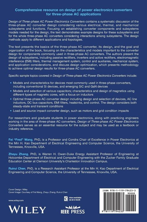 Produktbild: Design of Three-Phase AC Power Electronics Converters