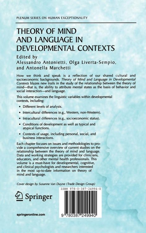 Produktbild: Theory of Mind and Language in Developmental Contexts