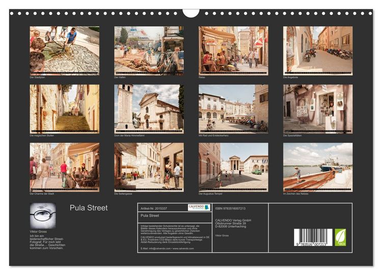 Produktbild: Pula Street (Wandkalender 2026 DIN A3 quer), CALVENDO Monatskalender