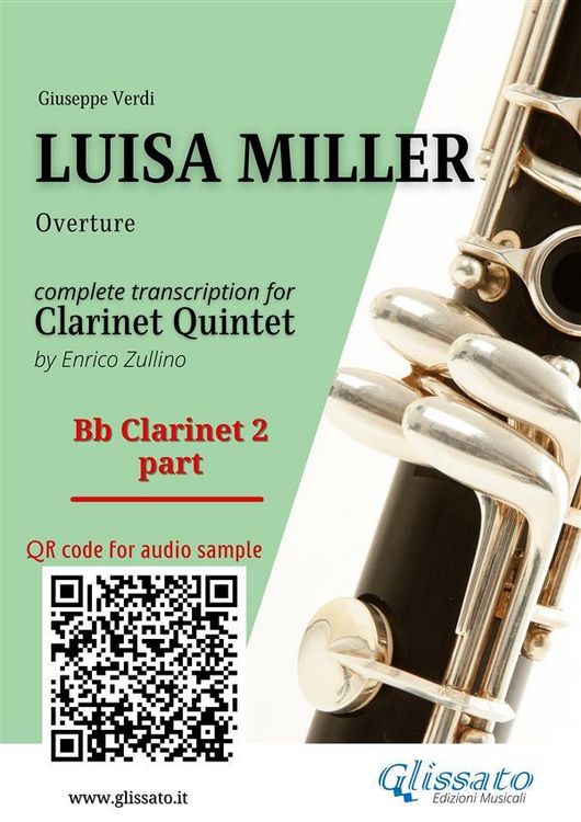 Produktbild: Bb Clarinet 2 part of "Luisa Miller" for Clarinet Quintet