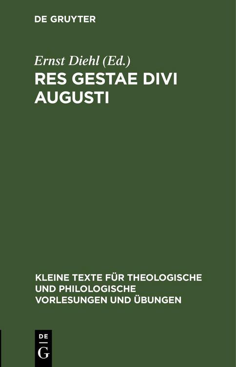 Produktbild: Res Gestae Divi Augusti