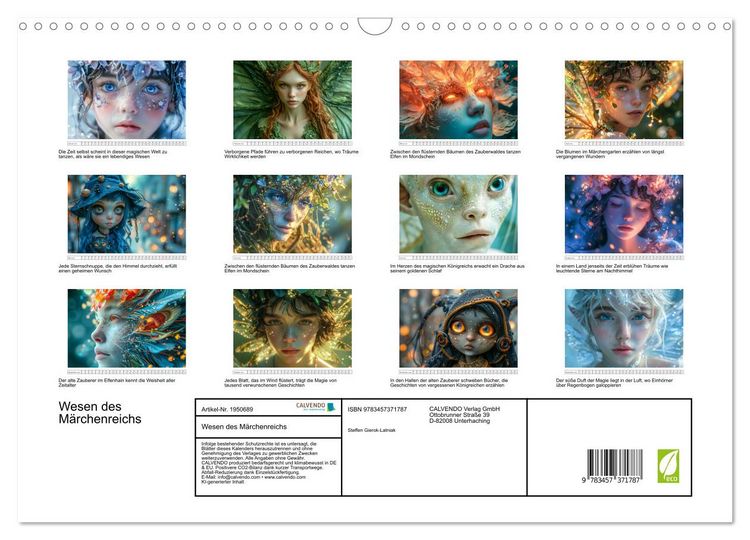 Produktbild: Wesen des M&auml;rchenreichs (Wandkalender 2026 DIN A3 quer), CALVENDO Monatskalender