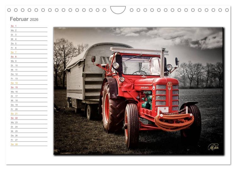 Produktbild: Oldtimer - nostalgische Trecker und Lastwagen (Wandkalender 2026 DIN A4 quer), CALVENDO Monatskalender