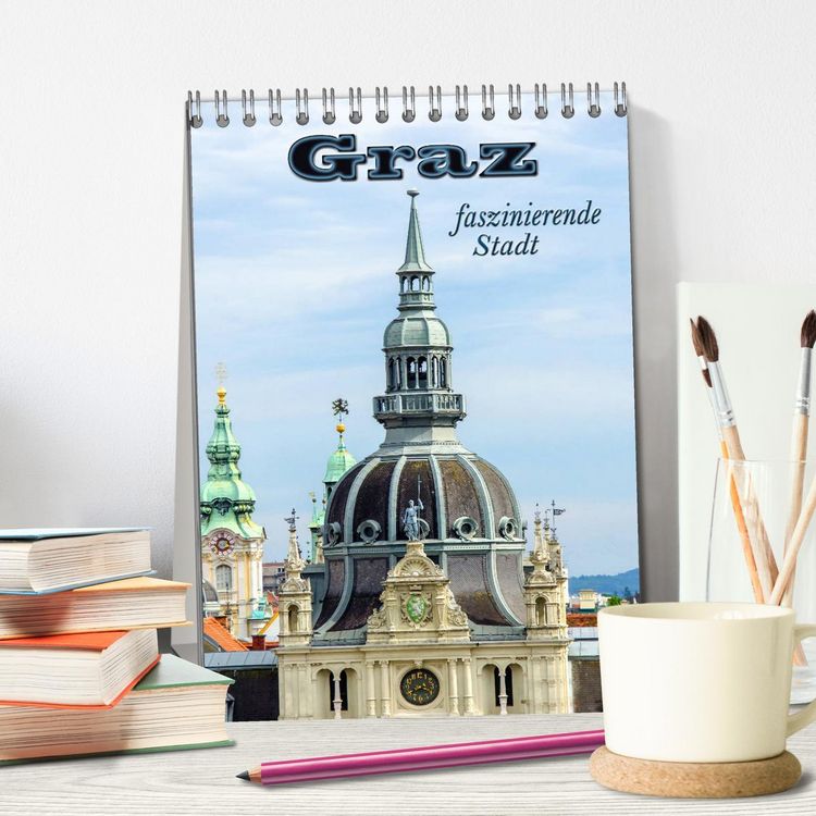 Produktbild: Graz - faszinierende Stadt (Tischkalender 2026 DIN A5 hoch), CALVENDO Monatskalender